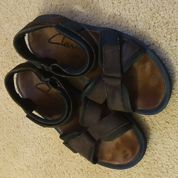 Clark's with Active Air Brown Comfort Velcro Sandals Size 11 Women's - Picture 1 of 14